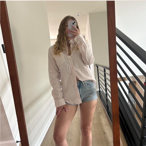 Pink and White Collared Shirt - Picture 2 of 4